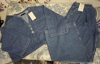 Conjunto Zara Camisa/Pantalón Vaquero T/XL NUEVO