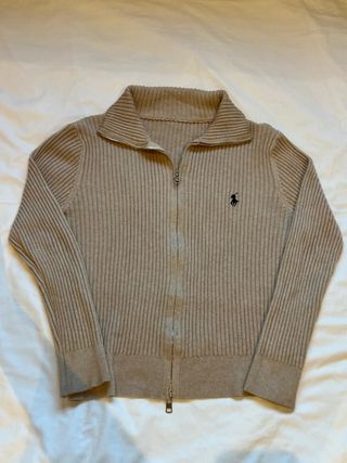 Jersey Vintage Polo Ralph Lauren Beige Mujer