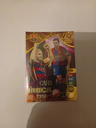 Cromo Card Única Iniesta FC Barcelona
