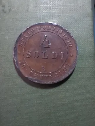 Estados Pontificios 4 soldi 1868