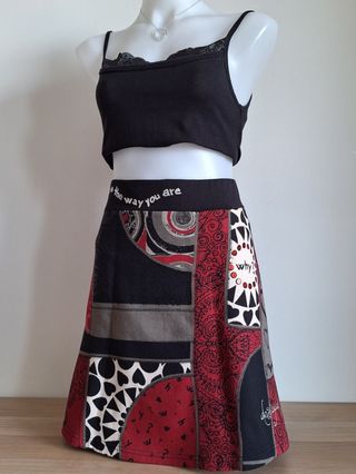 Falda Desigual Patchwork de Mujer