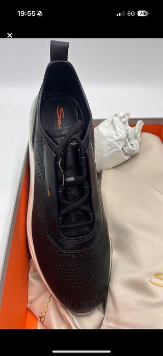 Santoni Sneakers Nere e Grigie