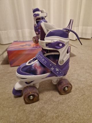 Patines Quad Niña Gonex Morado Talla 31-34 EU. 