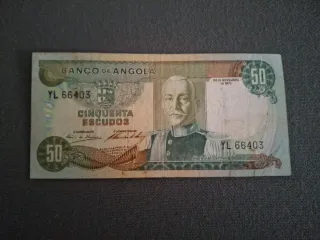 Billete 50 Escudos Angola 1972
