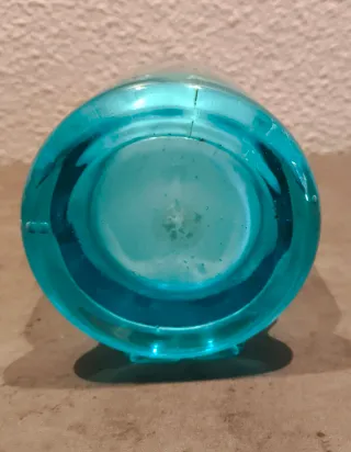 Sifón Cristal Art Deco Azul