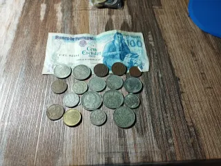 Lote 18 monedas y 1 billete Portugal
