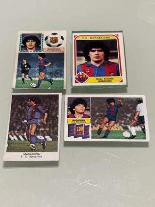 Lote 4 Cromos Maradona F.C. Barcelona