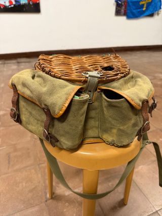 Cesta de pesca vintage