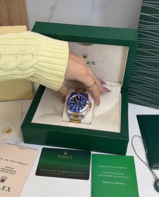 Reloj Rolex Azul y Dorado