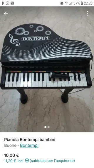 Pianola Bontempi per bambini