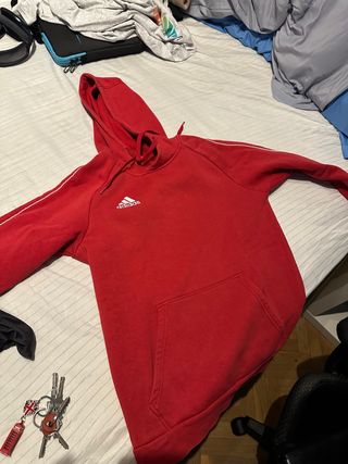 Sudadera Adidas Roja con Capucha