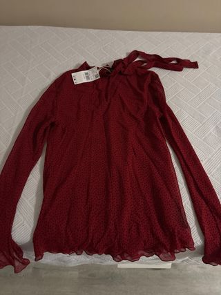 Blusa Mango semitransparente Talla S