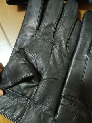 Guantes Piel Negro Talla L