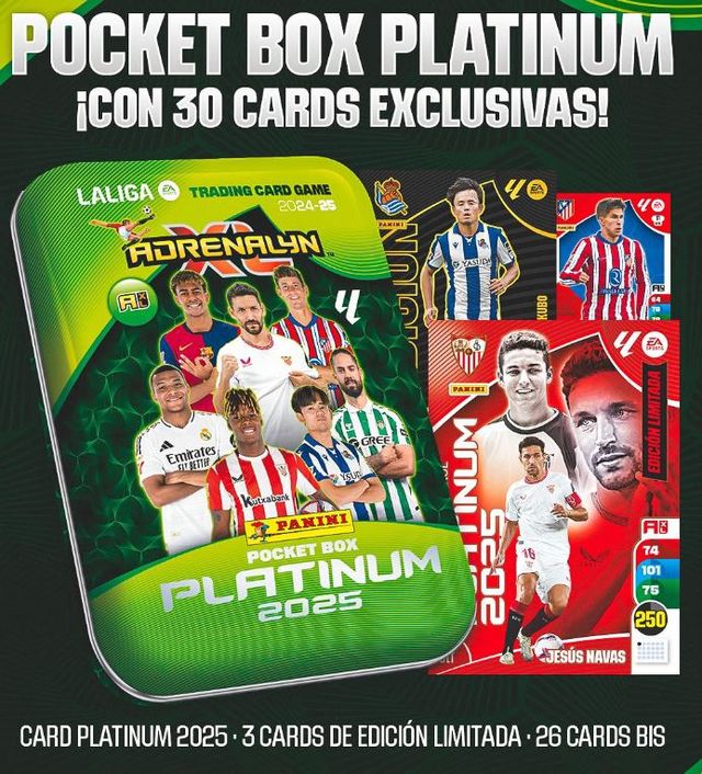 Lata POCKET BOX Platinum de Adrenalyn 2025