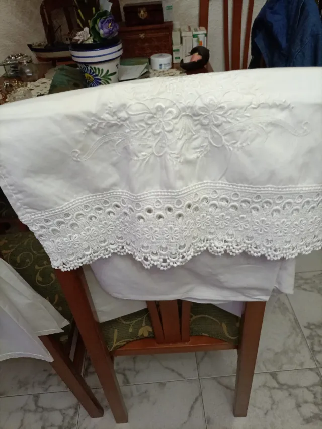 Juego de cama 150 cm blanco