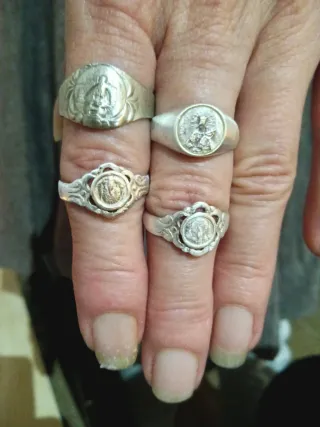 Anillo Sello Plata Antigua