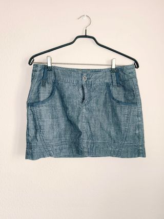 Falda vaquera mini azul
