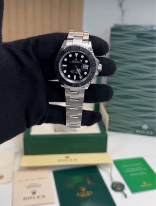 Rolex Yacht-Master Negro y Plateado
