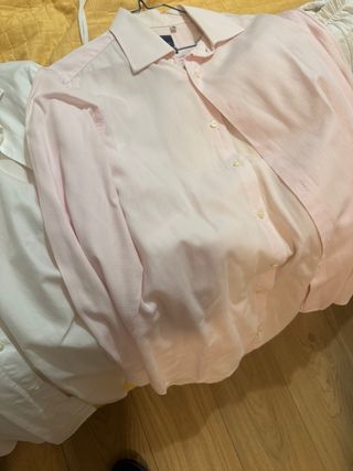 Set Camisas Italianas Rosa y Blanca