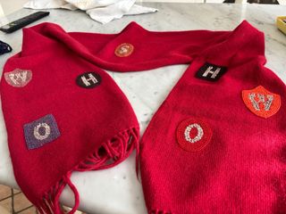 Sciarpa Who*S Who lana e cashmere ricamata