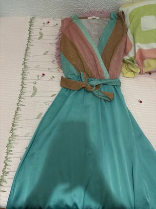 Vestido largo escote V