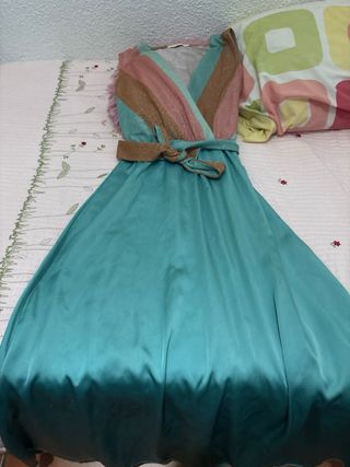 Vestido largo escote V