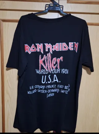 Camiseta Iron Maiden Killers Tour 81 Negra