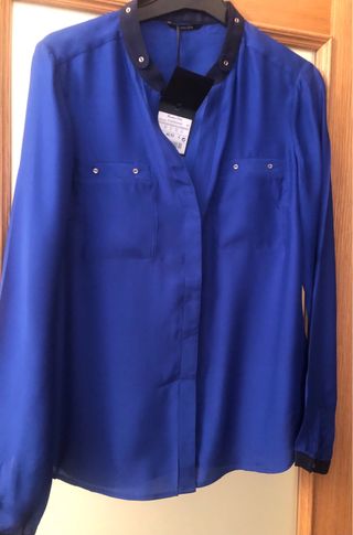 Camisa Massimo Dutti azul mujer talla L