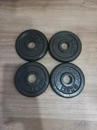 DISCOS 4 PESAS 1,25KG DE 30MM