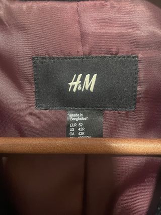 Americana H&M micropana negra T.52