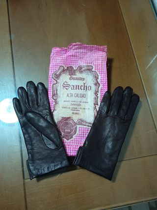 Guantes Sancho Piel Marrón Talla 6 1/2