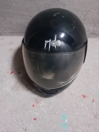 Casco Moto Negro Ride talla mediana 57-58.ver.leer