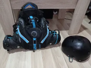 Mochila Casco protección y  Patines en Línea