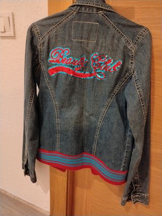 Chaqueta tejana bordada Talla S