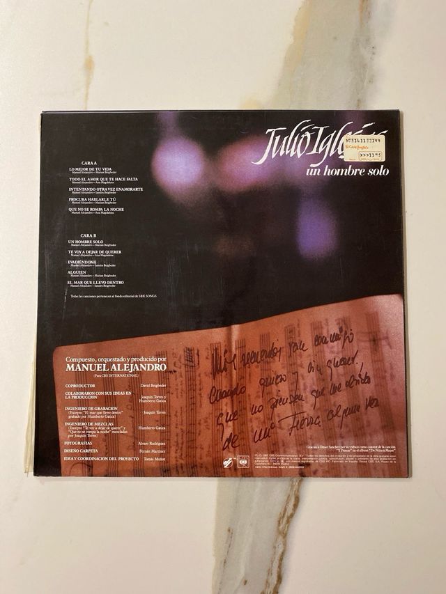 Vinilo Julio Iglesias - Un Hombre Solo