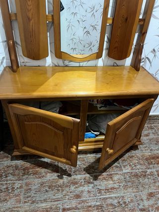 Mueble recibidor madera provenzal