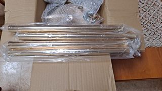 2 Floreros Dorados para Centros de Mesa