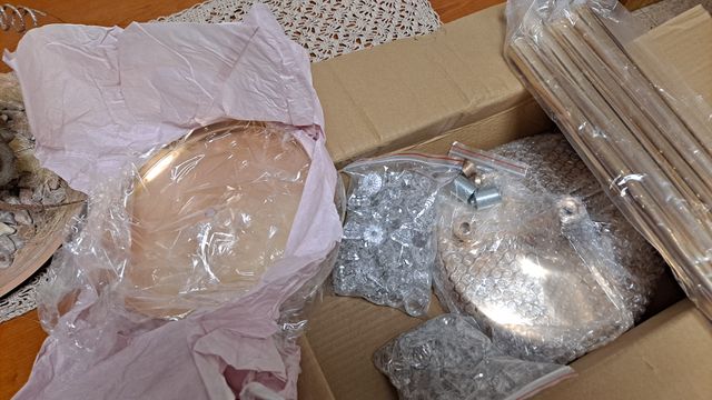 2 Floreros Dorados para Centros de Mesa