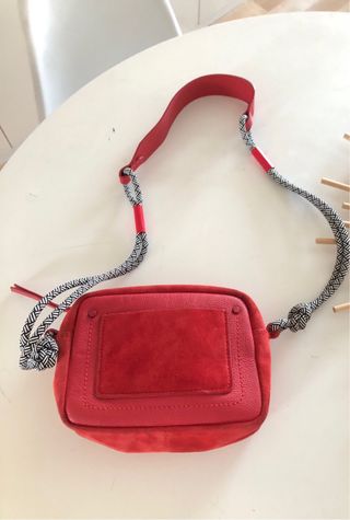 Bolso Jo&Mr.Joe ante y piel rojo, 