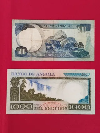 2 Billetes Angola portuguesa 