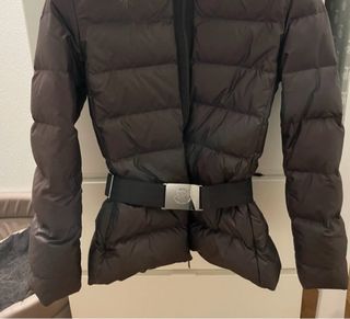 Moncler Piumino Marrone con Cappuccio