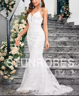Vestido de Novia Blanco Corte Sirena