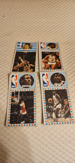 Lote 4 cromos baloncesto NBA