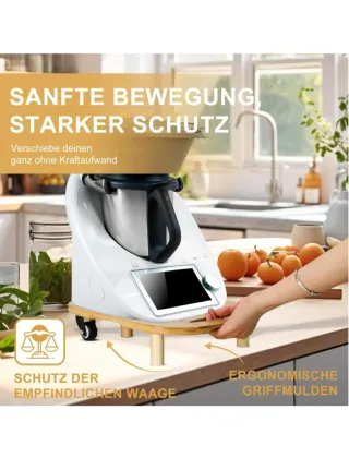 Tabla Deslizante Bambú Thermomix TM5 TM6 Tapa Goma