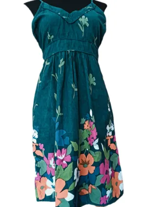 Vestido estampado floral verde