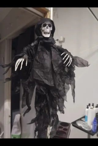 Figura Halloween Esqueleto Negro