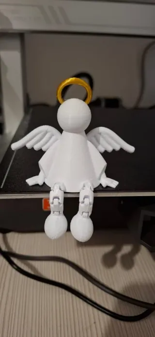 Angioletto decorativo bianco e oro