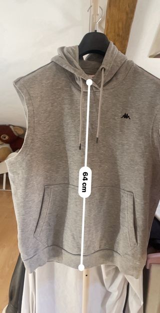 Chaleco Kappa Gris sin Mangas