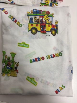 Juego Sábanas Barrio Sésamo de 90cm 100% algodón