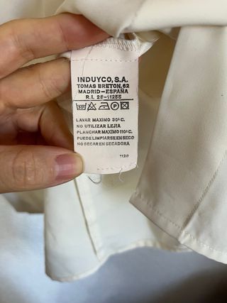 Camiseta manga corta beige con detalles bordados M